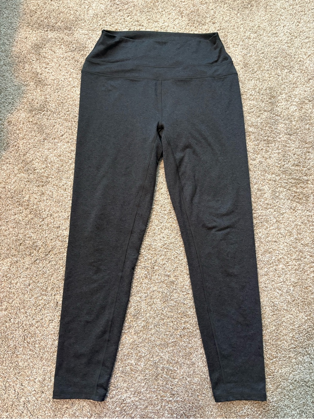 Varley Black High-Waist Performance Leggings dark grey